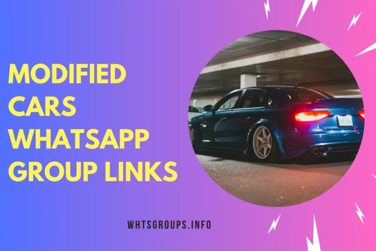 Modified Cars WhatsApp Group Links